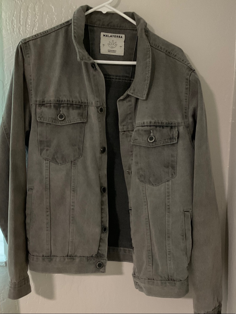 Men's Gray Denim Shirt Jacket